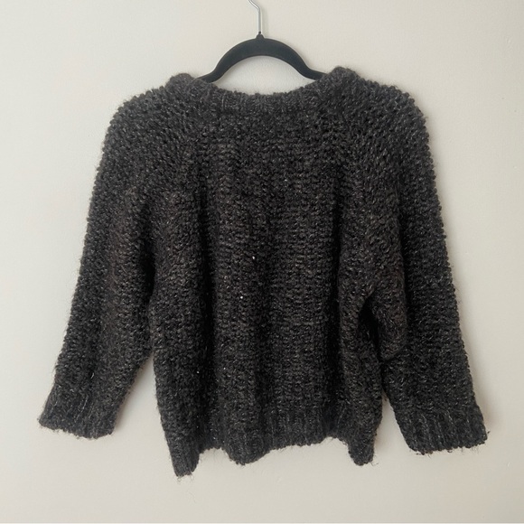 Isabel Marant Wool Alpaca Dark Grey Cropped Sweater size 40 Large - Picture 8 of 11
